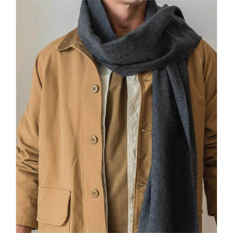 WELLINGTON - Santhome Premium Wool Herringbone Scarf in Gift Box - Image 2