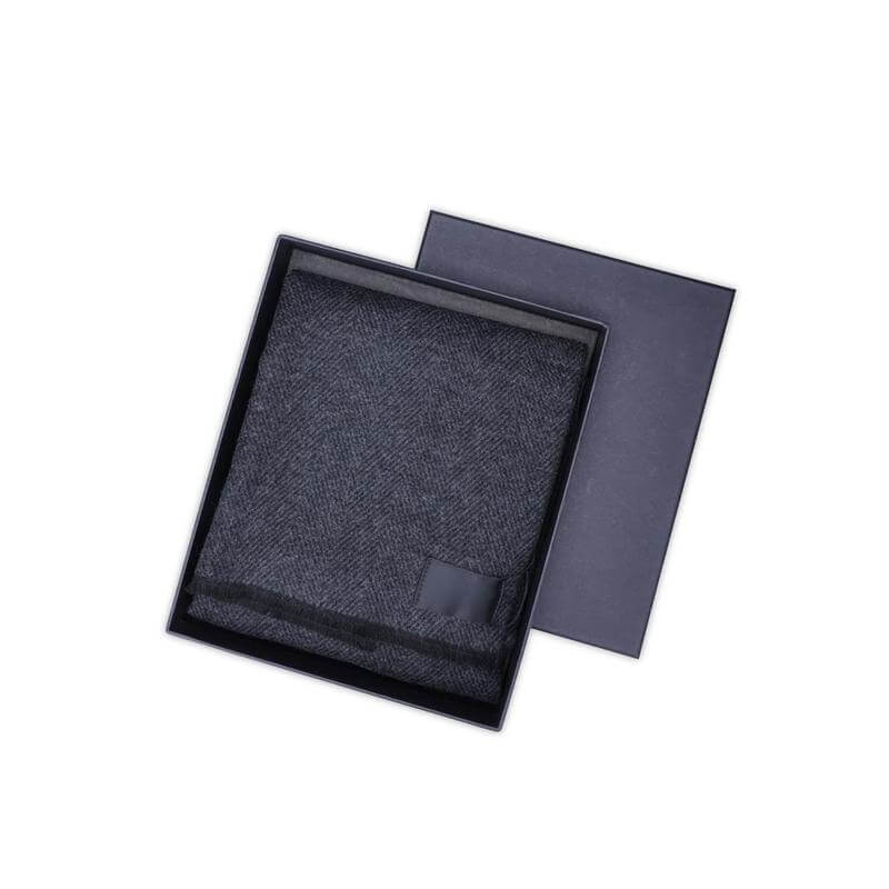 WELLINGTON - Santhome Premium Wool Herringbone Scarf in Gift Box - Image 6